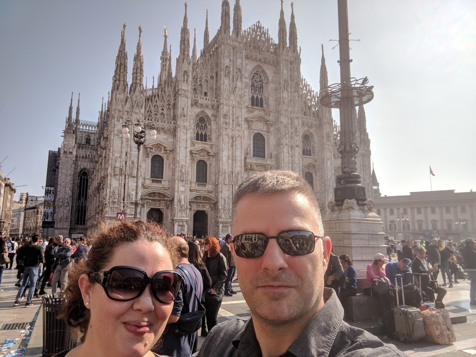 Amye and Jim in Milan Italy